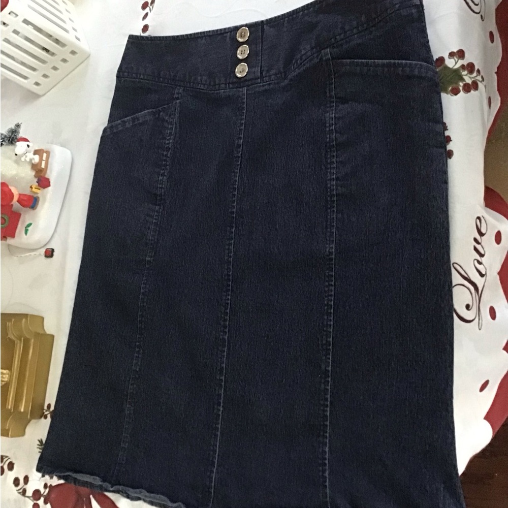 Denim Skirt by Josephine Size 4P, excellent condition.